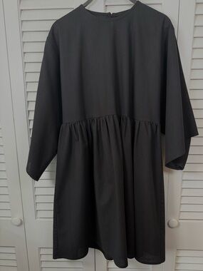 Classic Black Knit Dress— Size S